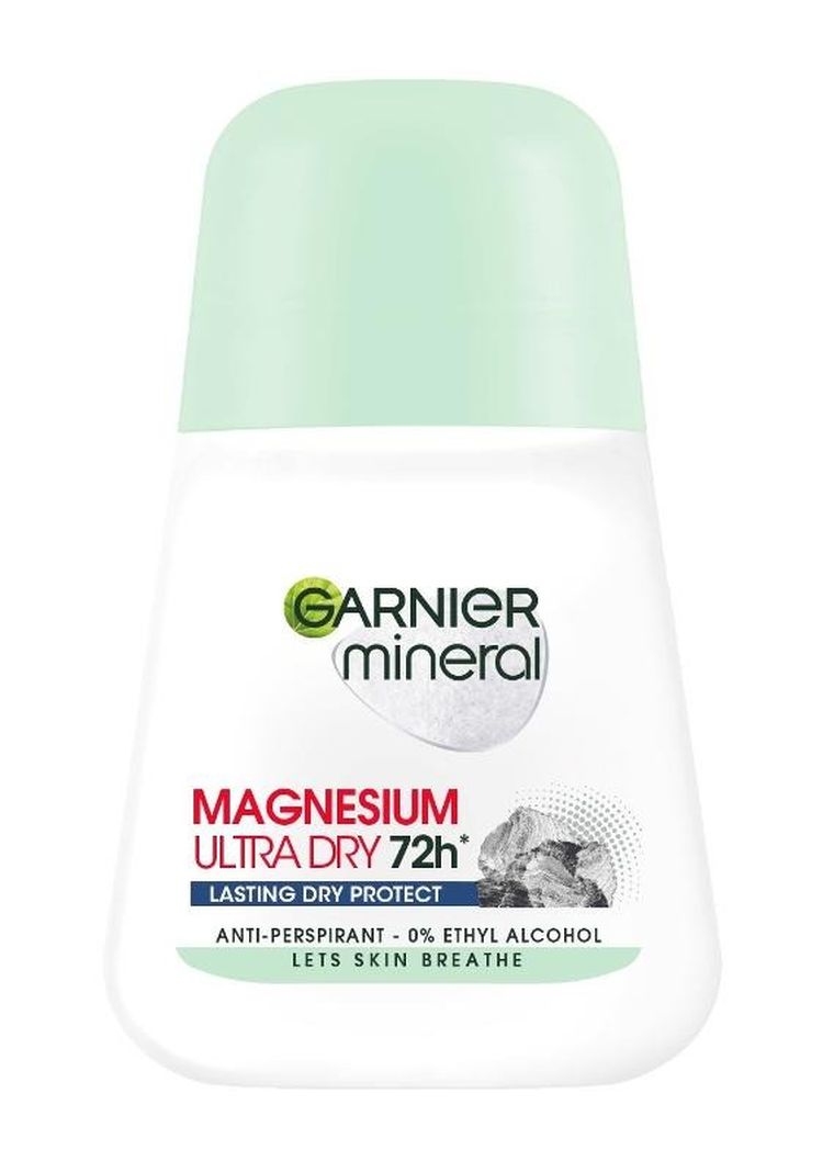 Garnier, Mineral, dezodorant roll-on, Magnesium Ultra Dry, 72h, lasting dry Protect, 50 ml
