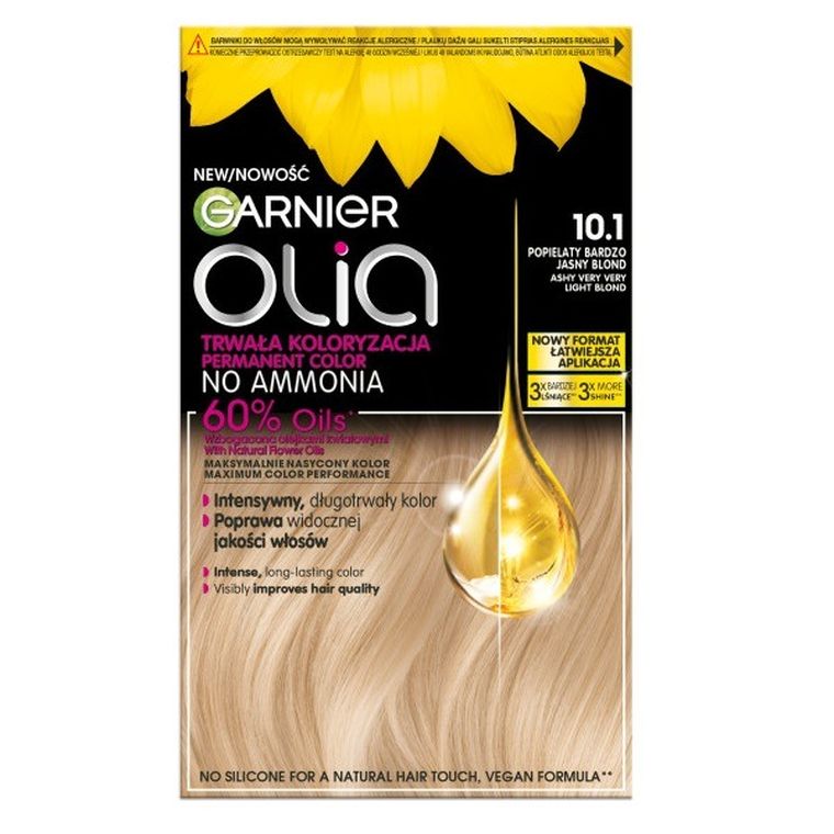 Garnier, Olia, farba do włosów nr 101 popielaty bardzo jasny blond