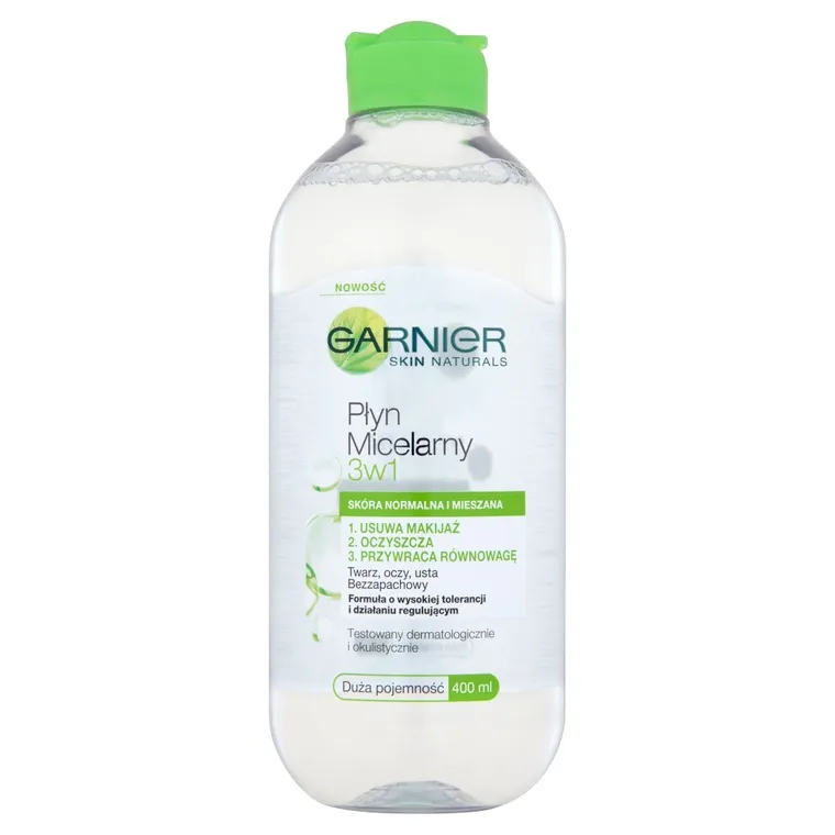 Garnier, płyn micelarny 3w1 do skóry normalnej i mieszanej, 400 ml