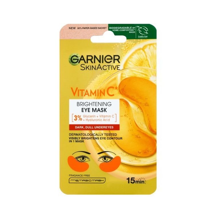 Garnier, Skin Active, rozświetlające płatki pod oczy - 3% vitamin c, 5g