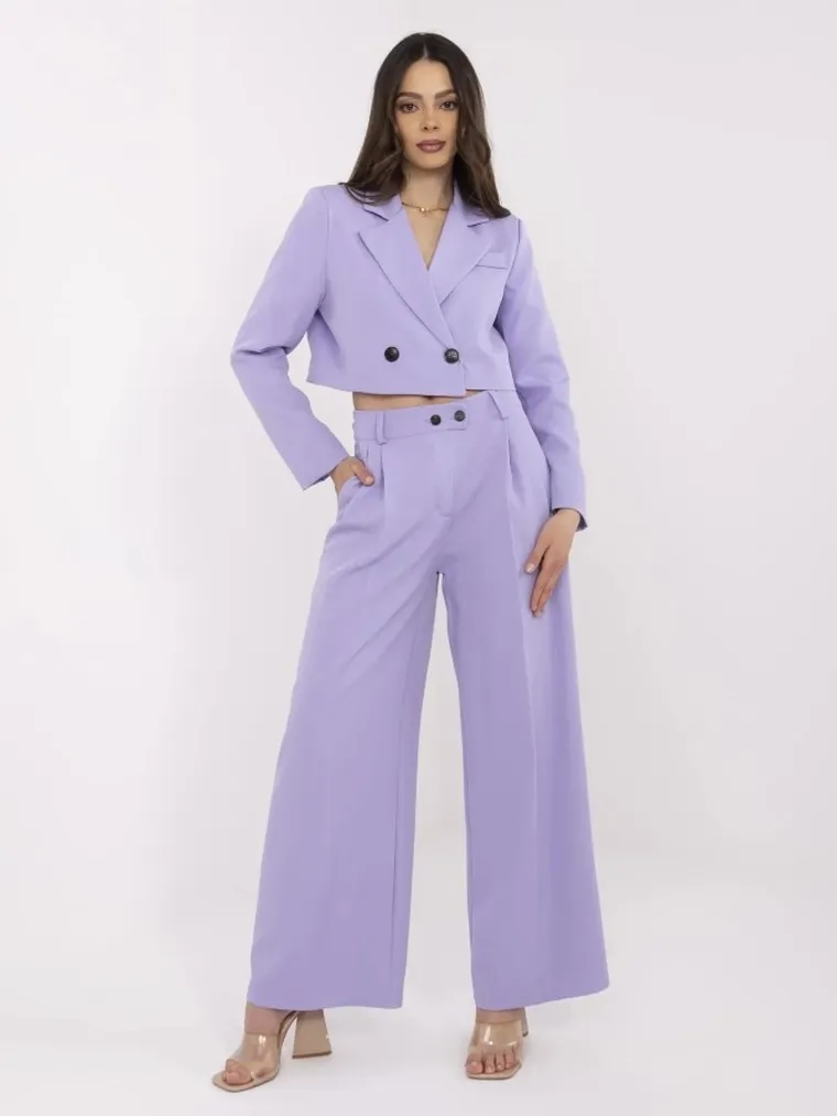 Garnitur damski, fioletowy, Italy Moda