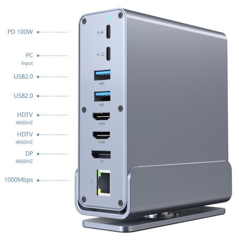 Gembird, multi adapter USB-C, 15w1
