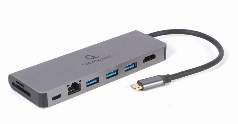 Gembird, multi adapter USB-C, 5w1