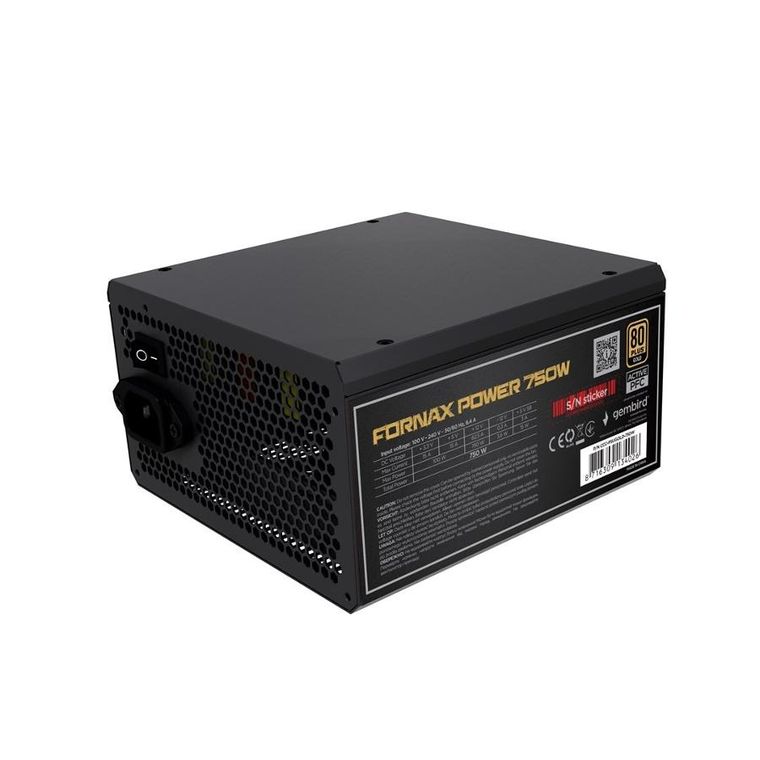 Gembird, zasilacz komputerowy, ATX 750W, aktywne PFC 12 cm, fan 80
