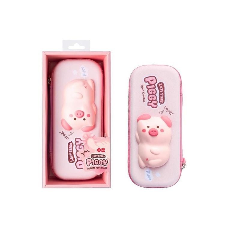 Gen Creative, piórnik owalny, squishy, świnka