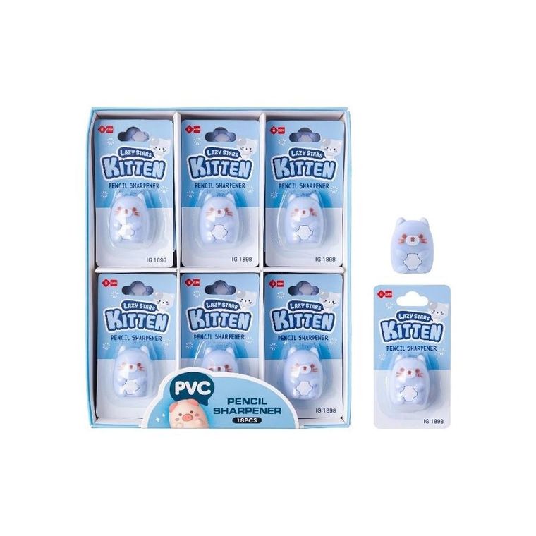 Gen Creative, temperówka i gumka do ścierania, squishy, Kotek, 1 szt.