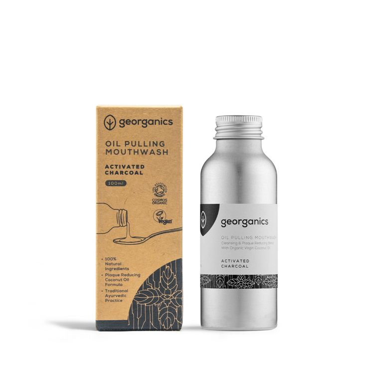 Georganics, Olej do płukania ust, Activated Charcoal, 100 ml