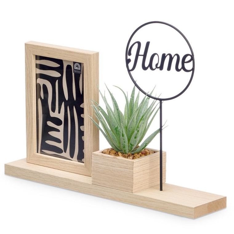 Giftdecor, Home, stojąca ramka na zdjęcie z rośliną, 33-24-7 cm