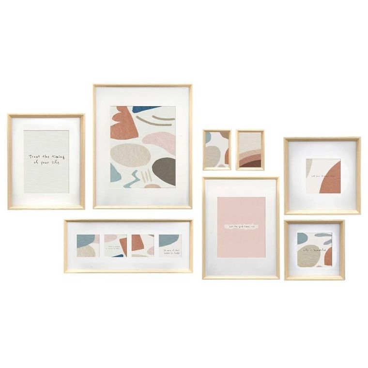 Giftdecor, Mural, ramki na zdjęcia na ścianę, 8 ramek różnej wielkości