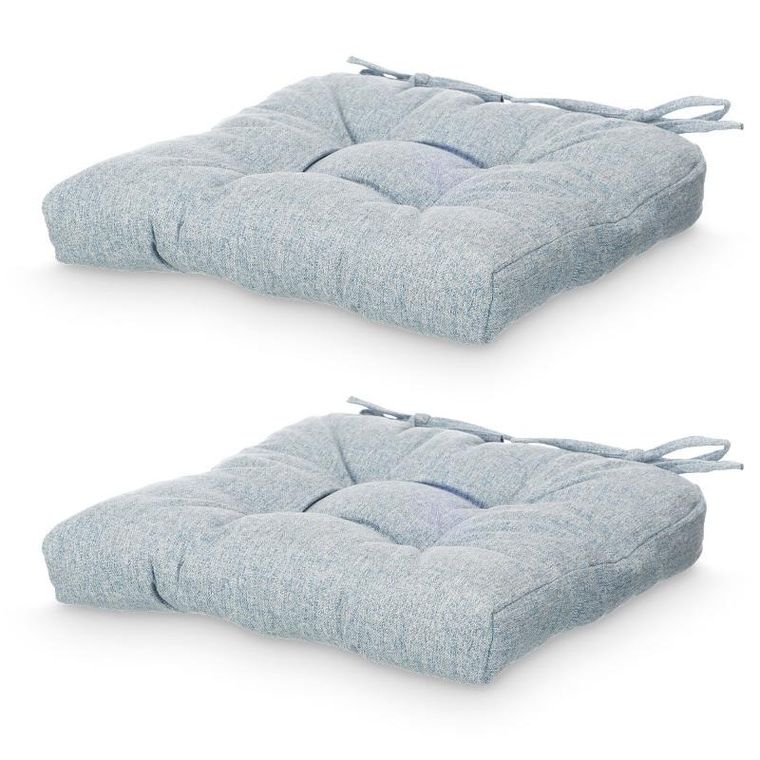 Giftdecor, poduszki na krzesło z pikowaniem i troczkami, 40-40 cm