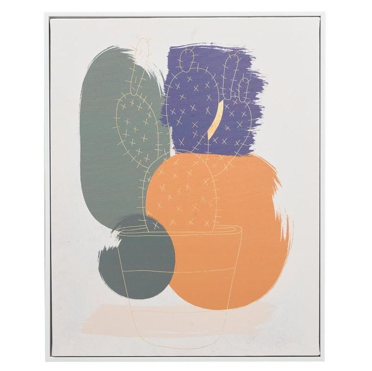 Giftdecor, Solara, obraz w białej ramie, motyw okręgów, 40-70 cm