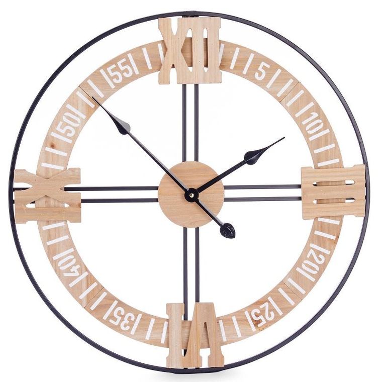 Giftdecor, zegar loft, 60 cm, tarcza z minutnikiem
