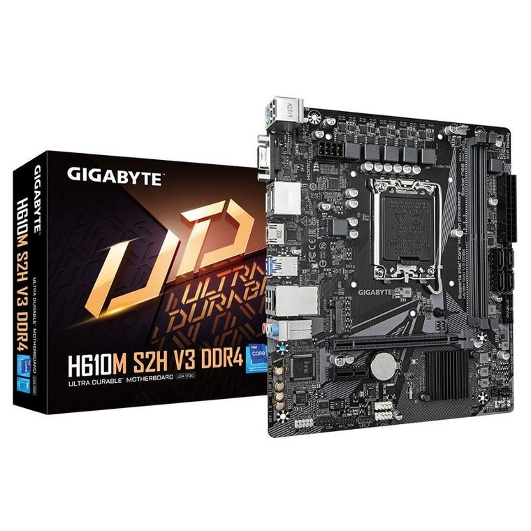 Gigabyte, płyta główna, H610M S2H V3 DDR4 s1700 2DDR4 DP/HDMI M.2 mATX