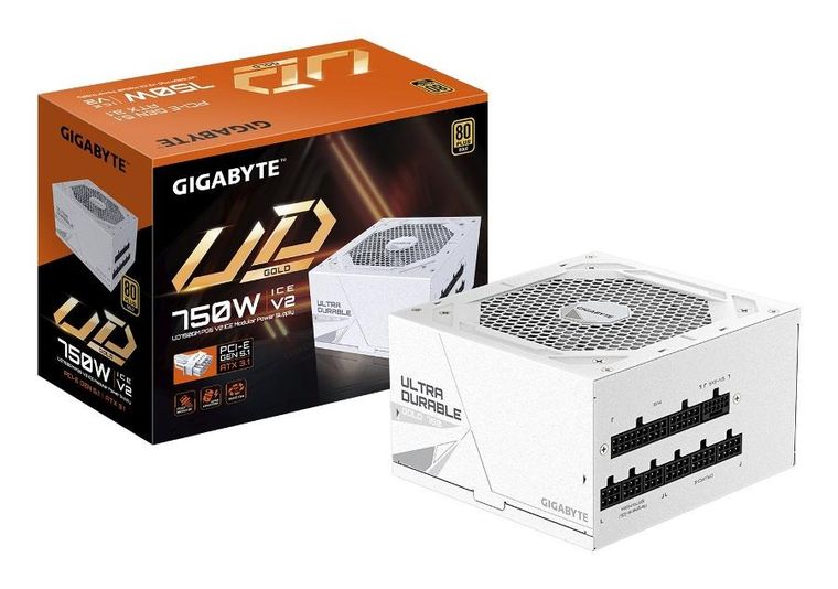 Gigabyte, zasilacz modularny, 750W, GP-UD750GM, PG5 V2 ICE 80+ Gold