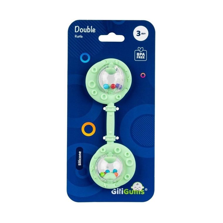 GiliGums, grzechotka podwójna, miętowa
