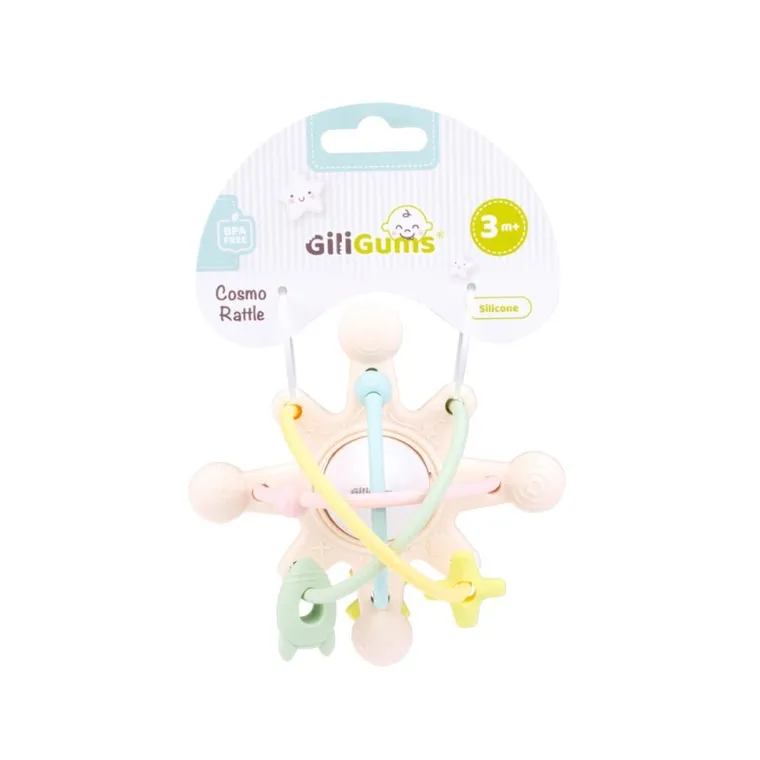 GiliGums, Kosmos, gryzak, grzechotka, pastelowa