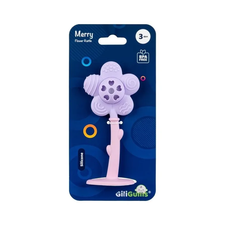 GiliGums, Radosny kwiatek, grzechotka, fioletowy