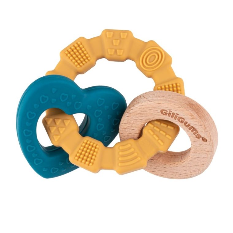 GiliGums, Serce, gryzak z zawieszkami, 0m+