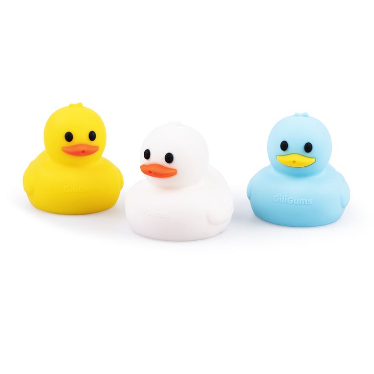 GiliGums, zestaw zabawek do kąpieli, kaczuszkowe trio