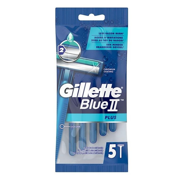 Gillette, Blue II Plus, jednorazowe maszynki do golenia, 5 szt.
