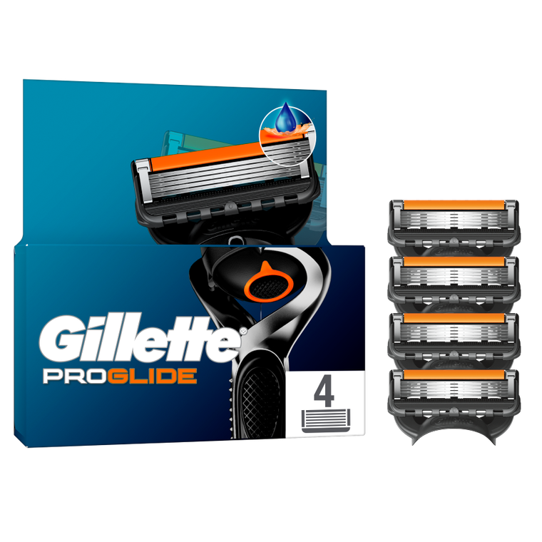 Gillette, Fusion ProGlide, wymienne ostrza do maszynki do golenia, 4 szt.