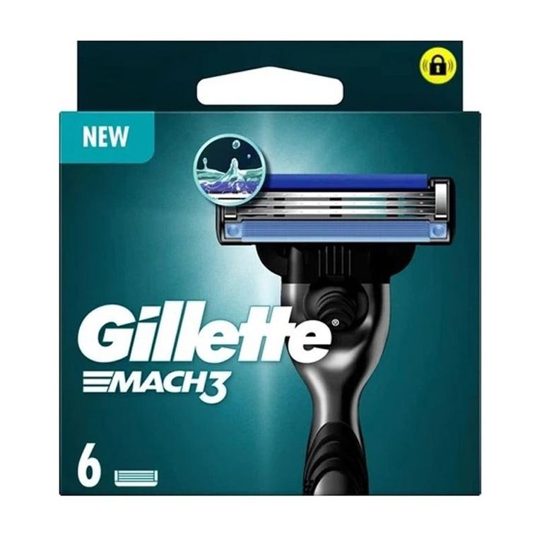 Gillette, Mach3, ostrza wkłady wymienne do maszynki do golenia dla mężczyzn, 6 szt.