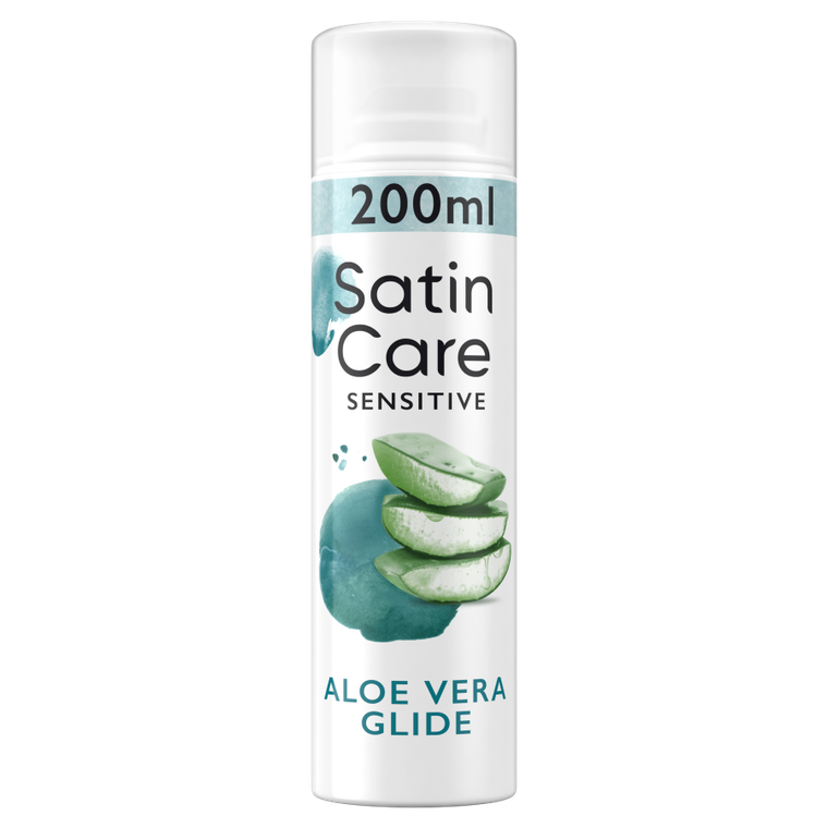 Gillette, Satin Care Sensitive, żel do golenia dla kobiet, 200 ml