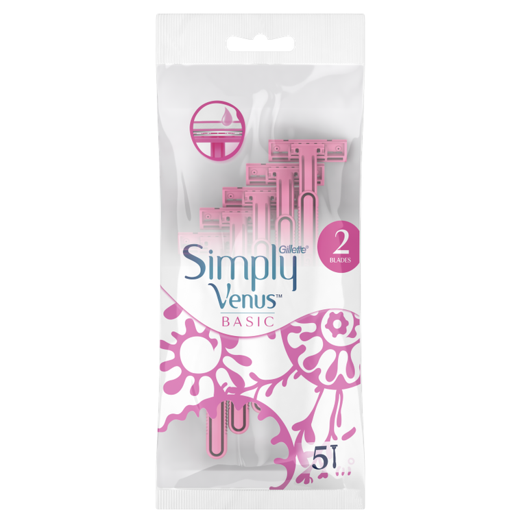 Gillette, Simply Venus 3, maszynka jednorazowa, 5 szt.