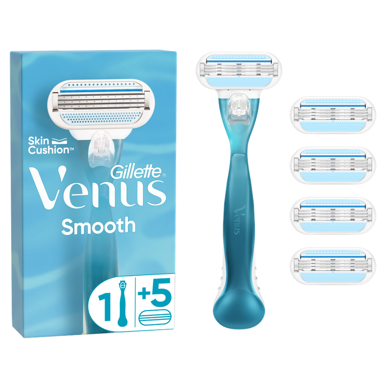 Gillette, Venus, zestaw: maszynka do golenia dla kobiet + 5 ostrzy