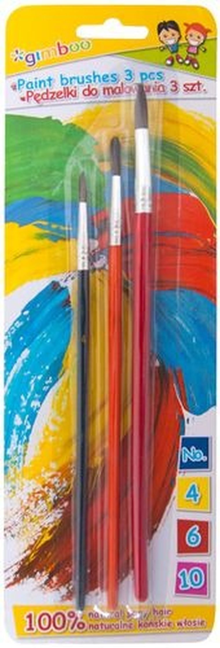 Gimboo, pędzelki do malowania, 3 szt.