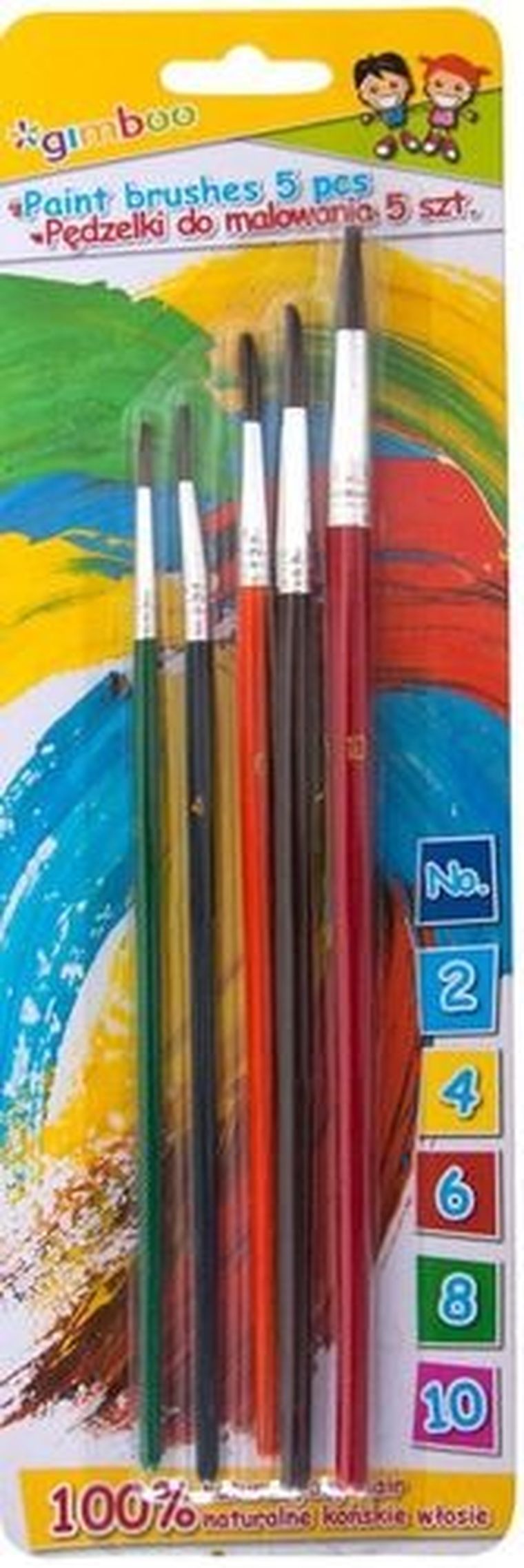 Gimboo, pędzelki do malowania, 5 szt.