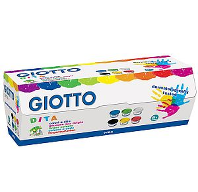 Giotto, Farby do malowania palcami, 6 kolorów