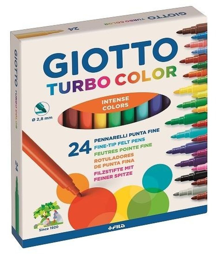 Giotto, Turbo Color, pisaki, 24 kolory