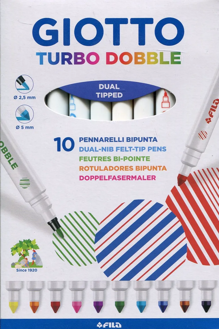 Giotto, Turbo Dobble, pisaki, 10 kolorów