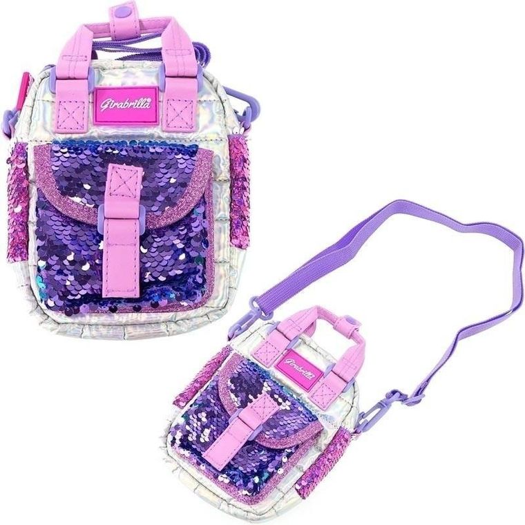 Girabrilla, Puffer, torebka na ramię, fioletowa