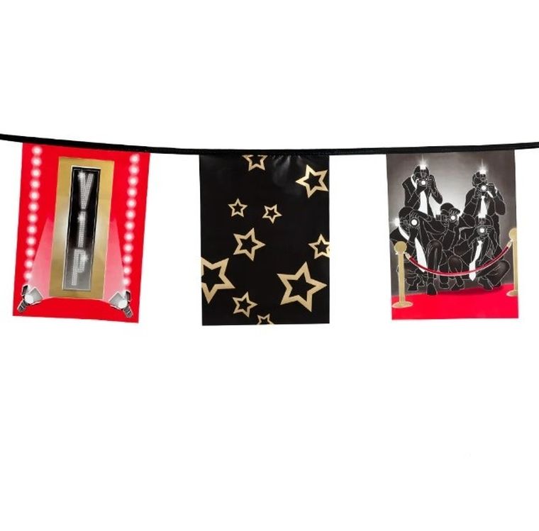 Girlanda, flagi, Proporce VIP, Hollywood, 6m