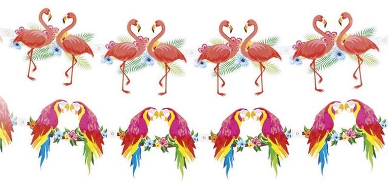 Girlanda hawajska, flamingi