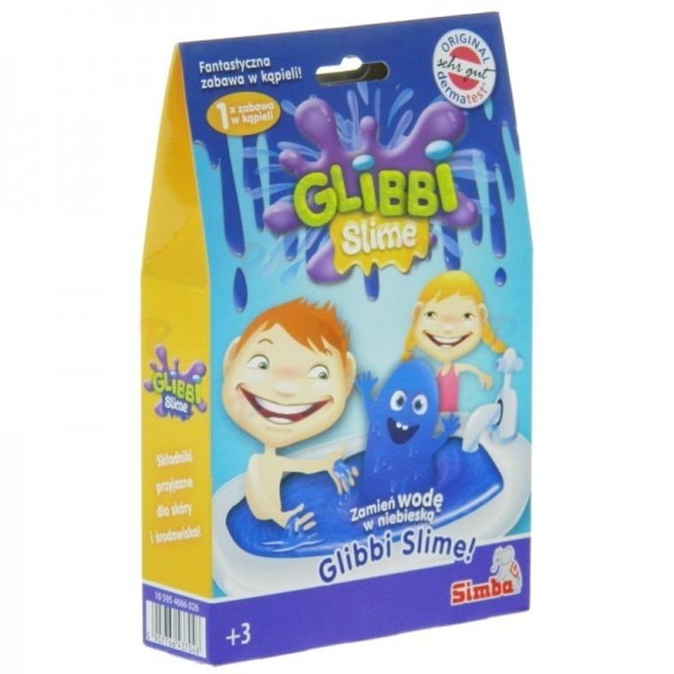 Glibbi, Slime, żelkowa masa do kąpieli, niebieska