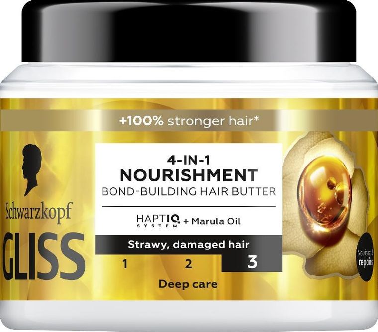 Gliss, 4-in-1 Nourishment, odżywcze masło, 400 ml