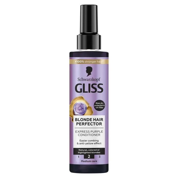 Gliss Kur, Blonde Hair Perfector, ekspresowa odżywka, 200 ml