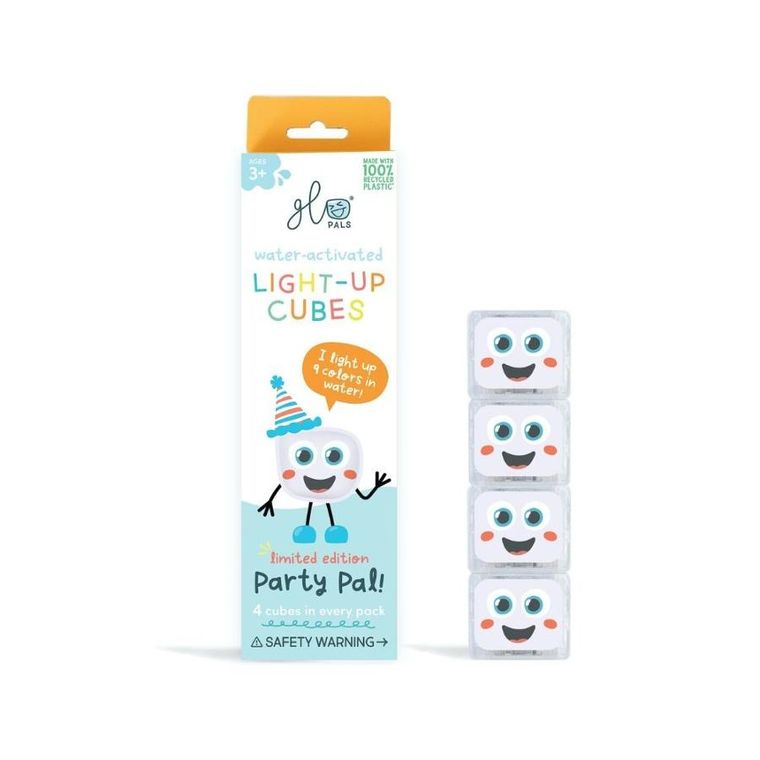 Glo Pals, Party Pal, kostki sensoryczne świecące w wodzie, 4 szt.