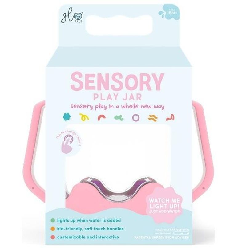 Glo Pals, słoik sensoryczny do napełnienia wodą, różowy