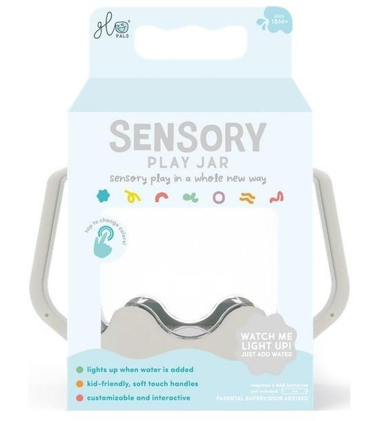 Glo Pals, słoik sensoryczny do napełnienia wodą, szary