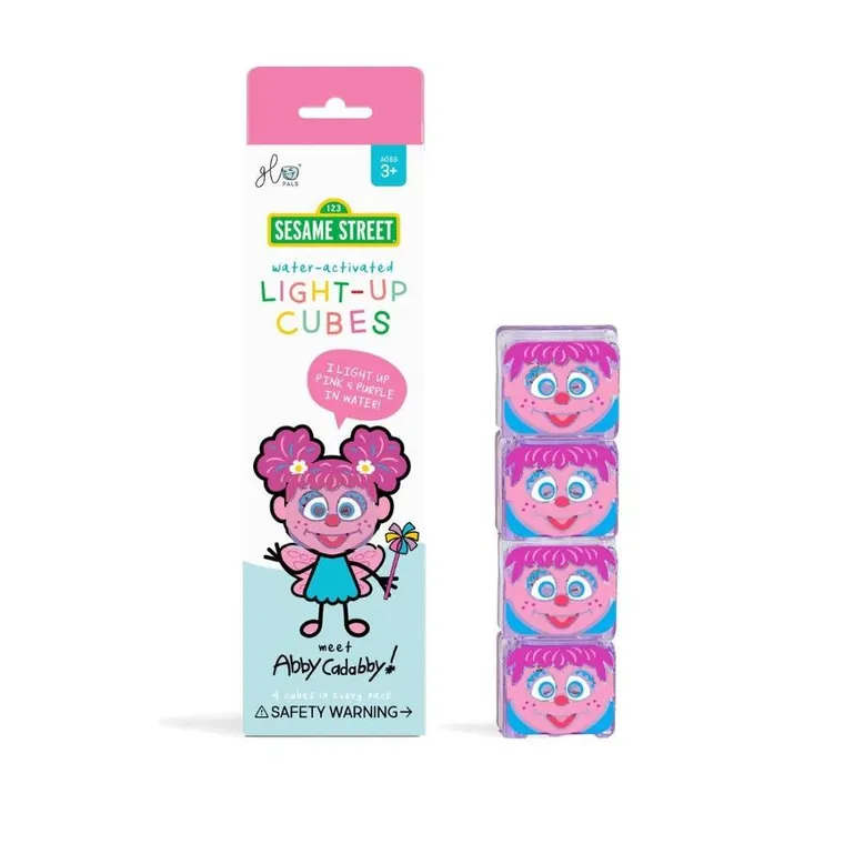 Glo Pals, Ulica Sezamkowa, Abby, kostki sensoryczne świecące w wodzie, 4 szt.