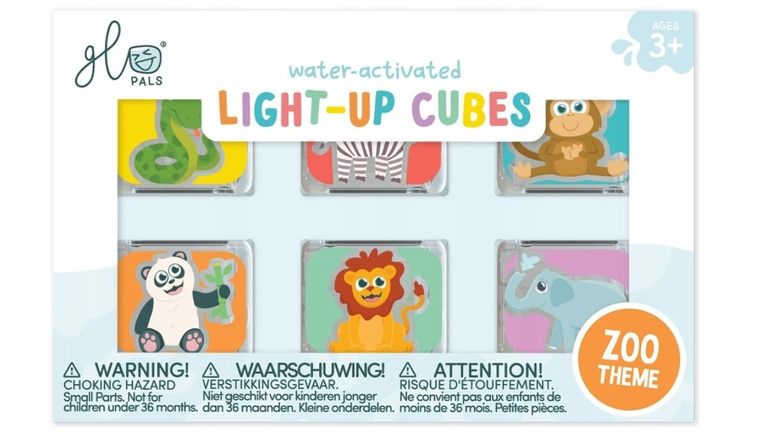 Glo Pals, Zwierzątka, kostki sensoryczne świecące w wodzie, 6 szt.