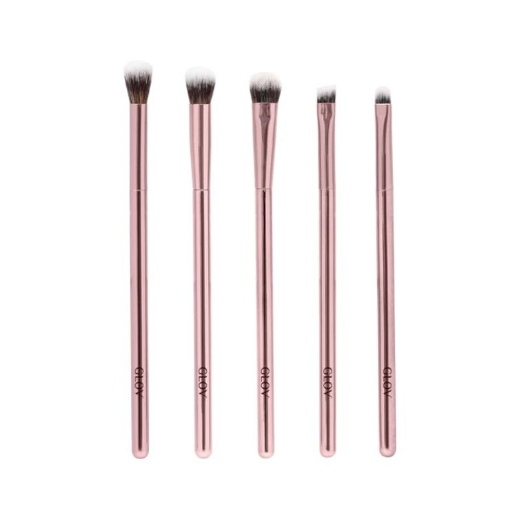 Glov, Eye Brushes, pędzle do makijażu oczu, Pink, 5 szt.