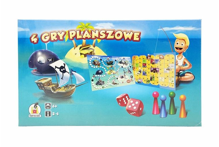 Goblin, Perłowa Wyspa, 4w1, zestaw gier familijnych