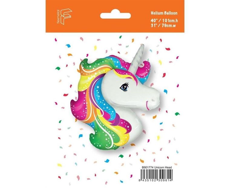 Godan, balon foliowy, 24 cale Fx, jednorożec Głowa
