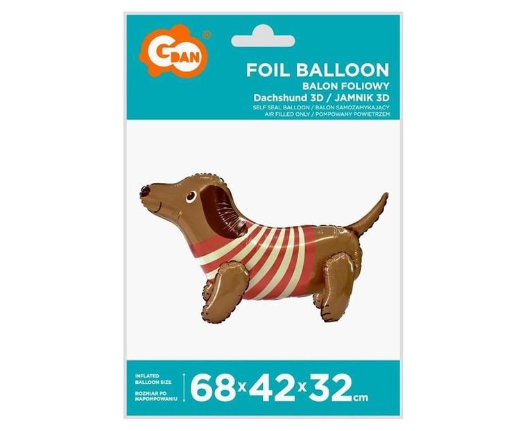 GoDan, balon foliowy, 68 cm, jamnik
