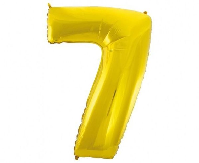 Godan, balon foliowy B&C, cyfra 7, złota, 92 cm